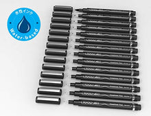 Load image into Gallery viewer, Micro-Line Pens With Case, Fineliner, Multiliner, Archival Ink, Artist Illustration, Architecture, Technical Drawing, Outlining, Scrapbooking, Manga, Writing, Rock Painting 14/Set Black