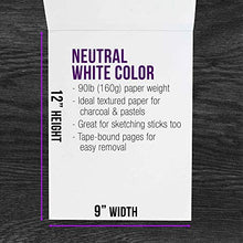 Load image into Gallery viewer, US Art Supply 9 in. x 12 in. Premium Heavy-Weight Charcoal Paper Pad, 160gsm, 90 Pound, 32 Sheets (Pack of 2)