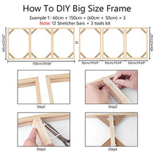 Load image into Gallery viewer, Stretcher Bars,Wood Canvas Frame Kit,DIY Canvas framm for Oil Painting,Art Stretcher Bars 25x40cm (10x16 Inch)