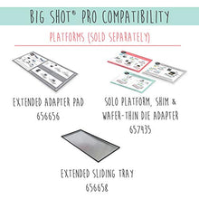 Load image into Gallery viewer, Sizzix 660550 Industrial Strength Die Cutting & Embossing Machine for Arts & Crafts, Scrapbooking & Cardmaking, 13” Opening, Big Shot Pro with Extended Accessories