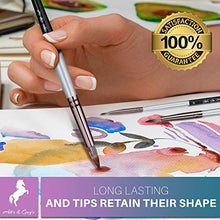 Load image into Gallery viewer, Round Watercolor Brushes Variety Set of 11 Water Color Brushes - Artist Quality for Watercolor Paints, Acrylic, Inks, Gouache, Oil and Tempera by Adi's&Guy's