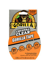 Load image into Gallery viewer, Gorilla Crystal Clear Duct Tape, 1.88” x 9 yd, Clear, (Pack of 1) - 6027002