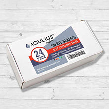 Load image into Gallery viewer, 24 Pack of Safety Glasses (24 Protective Goggles in 6 Different Colors) Crystal Clear Eye Protection - Perfect for Construction, Shooting, Lab Work, and More!