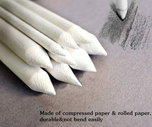 Load image into Gallery viewer, Norocme 12 PCS Blending Stumps and Tortillions Paper Art Blenders with Sandpaper Pencil Sharpener Pointer for Student Artist Charcoal Sketch Drawing Tools