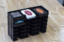 Load image into Gallery viewer, Spectrum Noir 6PC Universal Ink Pad Storage Unit Tray Stackable and Customisable Holder & Organiser, Black Pack of 6