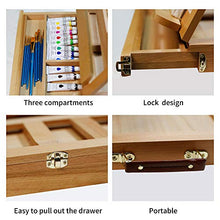 Load image into Gallery viewer, ART QIDOO Art Table Easel for Painting and Drawing, Adjustable Wood Easel Stand with Canvas, Acrylic Paint, Brushes and Palettes, Portable Painting Easel for Kids, Adults & Artists
