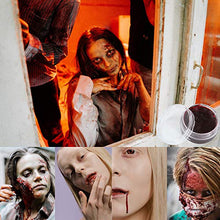 Load image into Gallery viewer, FANICEA Coagulated Blood Gel FX Makeup Kit 18g Professional Special Effects Cosplay Stage Wound Scar Fake Scab Blood with Black Stipple Sponge