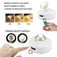 Load image into Gallery viewer, Wireless Led Spotlight , Battery Operated Accent Lighting with 2 Remote Control, Wireless Art Light for Paintings, Rotatable Light Head ,Stick on Lights for Picture Painting Closet, Timer Auto Off
