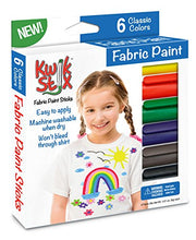 Load image into Gallery viewer, Fabric Paint Sticks, Highly Durable, Easy to apply, 6 Vibrant, Classic Color set by Kwik Stix, Model: TPG-630