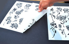 Load image into Gallery viewer, 14" Rose Painting Stencils Wall Model Craft Decorating Roses Airbrush Flower Template 3 Pack