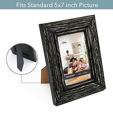 Load image into Gallery viewer, NEXHOMMY Solid Wood Picture Frames - Rustic Black Finished (Pack of 2) Photo Frames Size 5x7 High Definition Glass Vertically Or Horizontally For Tabletop Display And Wall Hanging Wide Wood Collection