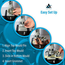 Load image into Gallery viewer, INEX Life Button Maker Machine Kit 58mm (2 ¼ inch)| Industrial Circle Cutter Punch Press - Includes All Pieces for 1,000 Metal Badge Buttons