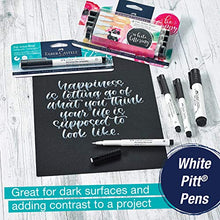 Load image into Gallery viewer, Faber-Castell White Pitt Artist Pen Set - 4 Opaque White India Ink Artist Markers - Lettering and Illustration Marker Set