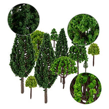 Load image into Gallery viewer, peony man 40 Pieces Model Trees -1.57 - 5.90 inch Mixed Model Tree Train Trees Architecture Diorama Ho Scale Model Trees for DIY Crafts or Building Model (Natural Green)