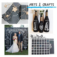 Load image into Gallery viewer, Extra Large Blackboard Chalkboard Banner Vinyl Adhesive Paper (7.5 FEET) w/ Upgraded Color Chalks - Shelf Drawer Liner Wall Decal Poster Roll Paint Alternative - Peel & Stick Shape Silhouette