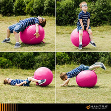 Load image into Gallery viewer, Yoga Ball for Kids Stability | Ideal Flexible Seating for Classroom Furniture & Replacing Kids Computer Chair | 45cm or 55cm Bouncy Balance Ball Chair & Fidget Band, With Pump & Exercise Workout Guide