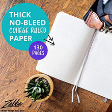 Load image into Gallery viewer, 2 Pack Luxury Lined Journal Notebooks- Journals For Writing w/ 130 Perforated Pages, Medium (5.7" x 8.3") - Soft Cover Notebooks for Work, Travel, College- Journal for Men and Women (Black)