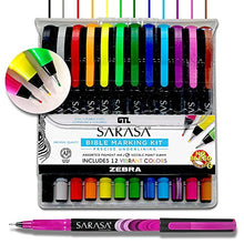 Load image into Gallery viewer, Zebra Sarasa Fineliner Bible Marking Kit (Set of 12) - Multi-Color
