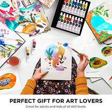 Load image into Gallery viewer, Watercolor Paint Set (36 Colors, 12 ml tubes, 0.4 oz.) | Rich Pigment,Vibrant, Non Toxic Art Supplies for Painters, Kids, Adults, Beginner & Professional Artists