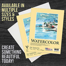 Load image into Gallery viewer, U.S. Art Supply 9" x 12" Premium Extra Heavy-Weight Watercolor Painting Paper Pad, 90 Pound (190gsm), Pad of 24-Sheets (Pack of 2 Pads)