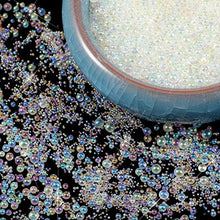 Load image into Gallery viewer, 100 g UV Resin Bubble Beads 0.4 mm to 3 mm Droplet Bubble Beads Fillers for DIY Shaker Resin Molds Resin Pendant Jewelry Making (Transparent Color)