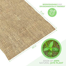 Load image into Gallery viewer, Natural Burlap Fabric (40” x 5 Yards)-NO-FRAY Burlap Roll-Long Fabric with Finished Edges-Perfect for Weddings,Tree Wraps For Winter,Table Runners, Placemat,Crafts, and More.Decorate Without The Mess!