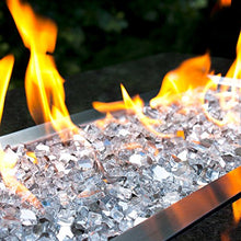 Load image into Gallery viewer, Celestial Fire Glass High Luster, 1/2" Reflective Tempered Fire Glass in Diamond Starlight, 10 Pound Jar
