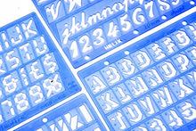 Load image into Gallery viewer, Helix Assorted Font Lettering Guide 4 Piece Set (Script, Digital, Stripe, Shadow) (08500)