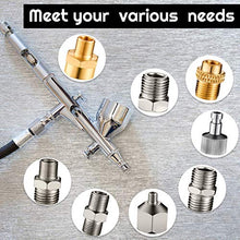 Load image into Gallery viewer, 10 Pieces Airbrush Adapter Set Includes Airbrush Adapter Kit Airbrush Quick Release Disconnect Fitting Connector Female Couplings Nylon Braided Airbrush Hose for Air Compressor and Airbrush Hose