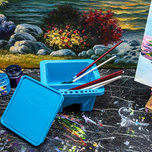 Load image into Gallery viewer, MyLifeUNIT Artist Brush Basin, Multifunction Paint Brush Tub with Brush Holder