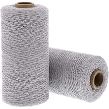 Load image into Gallery viewer, Grey Cotton Loom Warm Thread Rolls, 800 Yards Each (2 Pack, 1600 Yards)