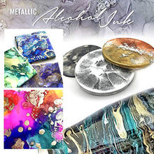 Load image into Gallery viewer, Pixiss Metallic Alcohol Inks, Pearl, Gold, Silver, Gunmetal, Copper, 0.5oz Extreme Shimmer Mixatives