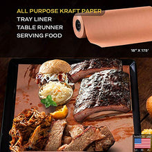Load image into Gallery viewer, Pink Butcher Kraft Paper Roll - 18” x 175’ - Food Grade Natural Butcher Paper for BBQ Briskets Smoking Meat Wrapping Fresh Food - Peach Unbleached Unwaxed Heavy Duty Butcher Paper | USA Made