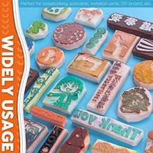 Load image into Gallery viewer, Rustark 19 Pieces Block Printing Starter Tool Kit with Whetstone, Stamp Block, Carving Tools, Tracing Papers,Pencil, Gloves,Eraser and Scrapper, Rubber Stamp Making Kit for Stamping and Printmaking