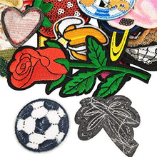 Load image into Gallery viewer, Libiline 50pcs Random Assorted Styles Embroidered Patch Sew On/Iron On Patch Applique Clothes Dress Plant Hat Jeans Sewing Flowers Applique DIY Accessory (Assorted-Style 5)