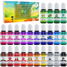 Load image into Gallery viewer, Alcohol Ink Set - 24 Vibrant Colors Alcohol-based Ink for Resin Petri Dish Making, Epoxy Resin Painting - Concentrated Alcohol Paint Color Dye for Resin Art, Tumbler Making, Painting - 24 x 10ml/.35oz
