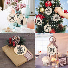 Load image into Gallery viewer, PartyTalk 100pcs Natural Wood Slices 3.5", DIY Wooden Christmas Ornaments Unfinished Predrilled Wood Circles for Crafts Centerpieces Holiday Hanging Decorations