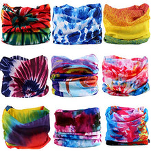 Load image into Gallery viewer, KALILY 12pcs/9pcs/6pcs Headband Bandana - Face Mask Headwear Neck Gaiter Shield Scarf - Tie Dye