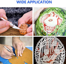 Load image into Gallery viewer, 1PCS Exacto Knife Hobby Knife with Safety Cap and Craft Ruler and 20PCS Exacto Blades for Crafting and Cutting Carving Scrapbooking Art Work Cutting (Blue)