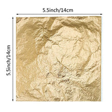 Load image into Gallery viewer, Bememo 100 Sheets Imitation Gold Leaf for Arts, Gilding Crafting, Decoration, 5.5 by 5.5 Inches
