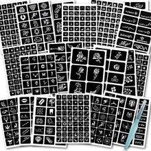 Load image into Gallery viewer, Koogel 524 PCS Semi Permanent Tattoo with Body Painting Pen,20 Sheets Henna Girls&Boys Tattoo Stencil Temporary Tattoos for Women Body Art Template