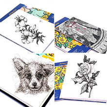 Load image into Gallery viewer, Artecho Marker Pad, Artist Paper Pad, Semi-Translucent for Pen, Pencil and Marker, Fold Over, 18 Pound, 9 x 12 Inch, White, 50 Sheets