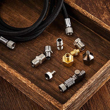 Load image into Gallery viewer, 10 Pieces Airbrush Adapter Set Includes Airbrush Adapter Kit Airbrush Quick Release Disconnect Fitting Connector Female Couplings Nylon Braided Airbrush Hose for Air Compressor and Airbrush Hose