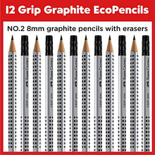 Load image into Gallery viewer, Faber-Castell Grip Graphite EcoPencils with Eraser - 12 Count - No. 2.5 Multi, 8 mm