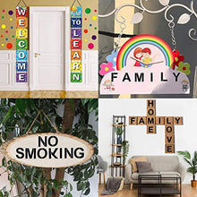 Load image into Gallery viewer, Letter Templates Stencils, 36 Pcs Reusable Plastic Alphabet Art Craft Templates, Letter and Number Stencils for Painting on Wood Rock Glass Wall Canvas Fabric Chalkboard Ceramic Porcelain (4 inch)