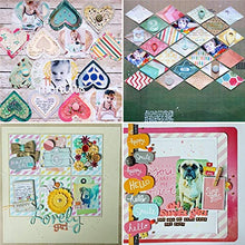 Load image into Gallery viewer, JHGCVX Decorative Craft Paper,Brilliant Life Theme Photo Album Scrapbook Decoration Accessories, Used as Handmade Greeting Cards, Background Paper, DIY Origami, Gift Boxes, etc.(24Pcs 66 inch)