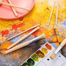 Load image into Gallery viewer, Wooden Stencil Brushes Natural Stencil Bristle Brushes Art Painting Brushes Wood Paint Template Brush for DIY Crafts Card Making Acrylic Oil Watercolor Art Painting Supplies, 3 Sizes (6)