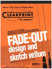 Load image into Gallery viewer, Clearprint Vellum Pad with 10x10 Fade-Out Grid, 8.5x11 Inches, 16 lb., 60 GSM, 1000H 100% Cotton, 50 Translucent White Sheets, 1 Each (10003410)