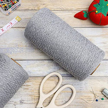 Load image into Gallery viewer, Grey Cotton Loom Warm Thread Rolls, 800 Yards Each (2 Pack, 1600 Yards)