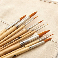 Load image into Gallery viewer, AIT Art Paint Brush Set - 15 Paint Brushes - Rounds, Flats - Handmade in USA for Trusted Performance with Oil, Acrylic, and Watercolor - Includes Canvas Brush Holder